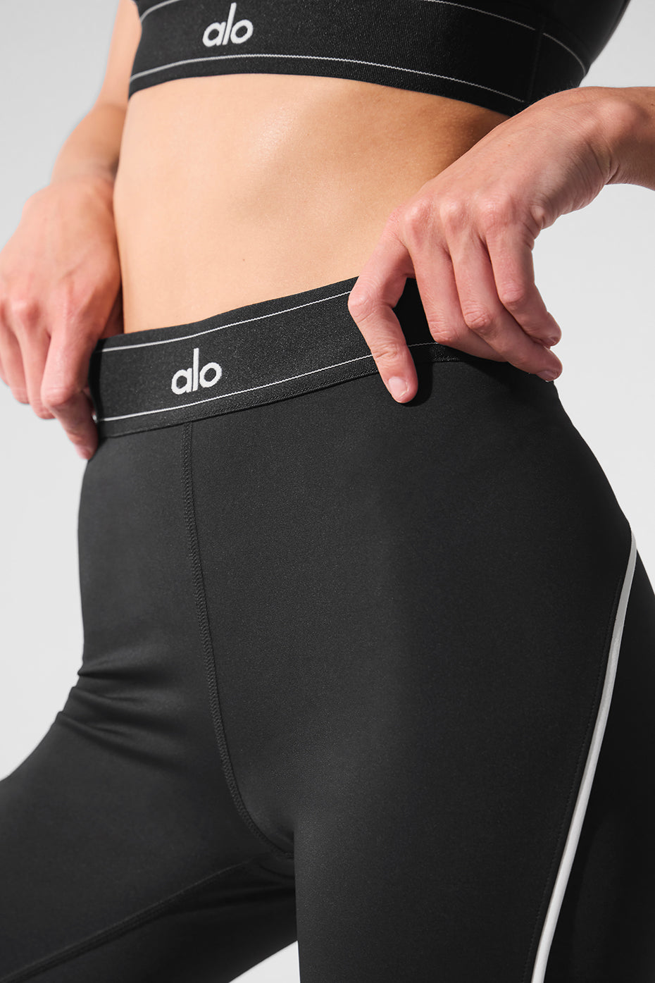 Legging Taille Haute Airlift Suit Up - Noir/Blanc