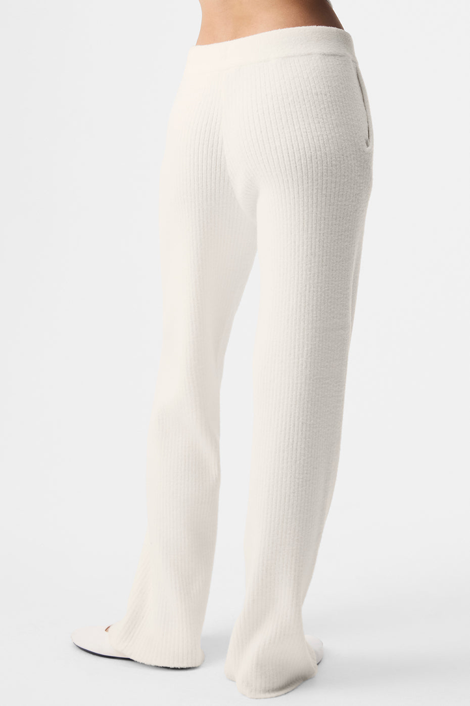 Pantalon Large Taille Haute Sweat Snuggle Up - Ivory