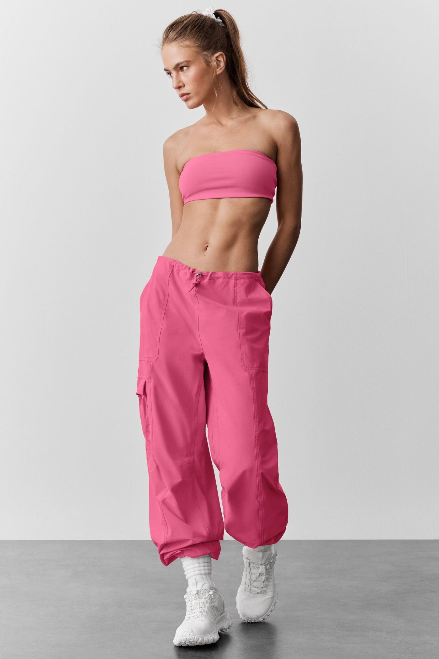 Pantalon Cargo Taille Basse Megastar - Paradise Pink