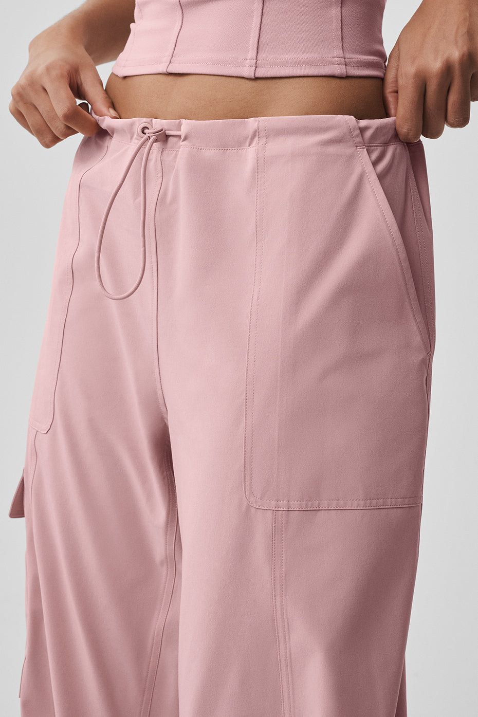 Pantalon Cargo Taille Basse Megastar - Vintage Pink