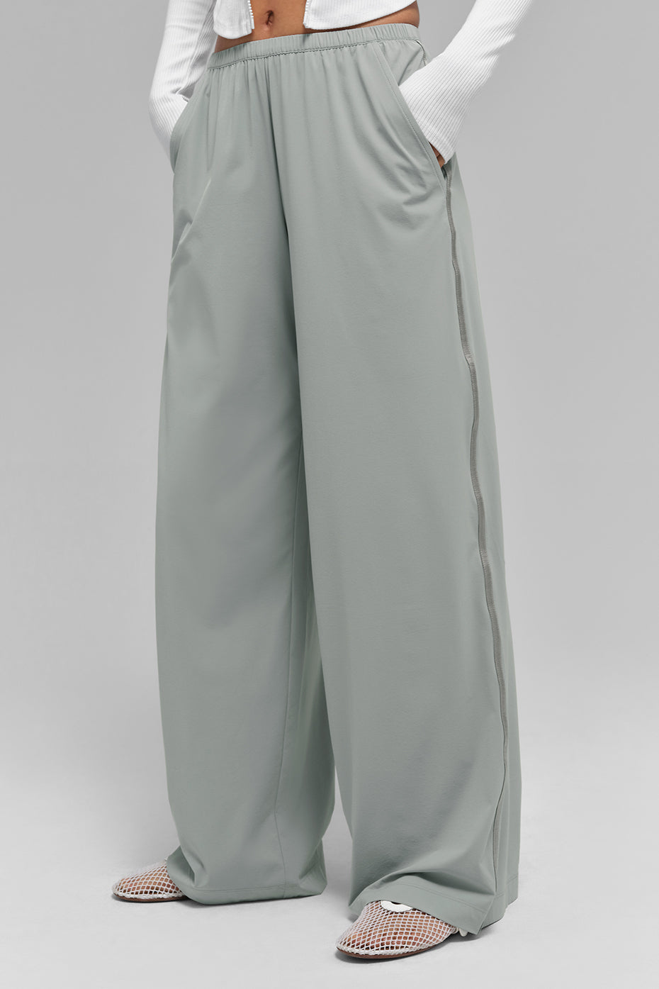 Pantalon Large Breezy (long) - Lunar Grey