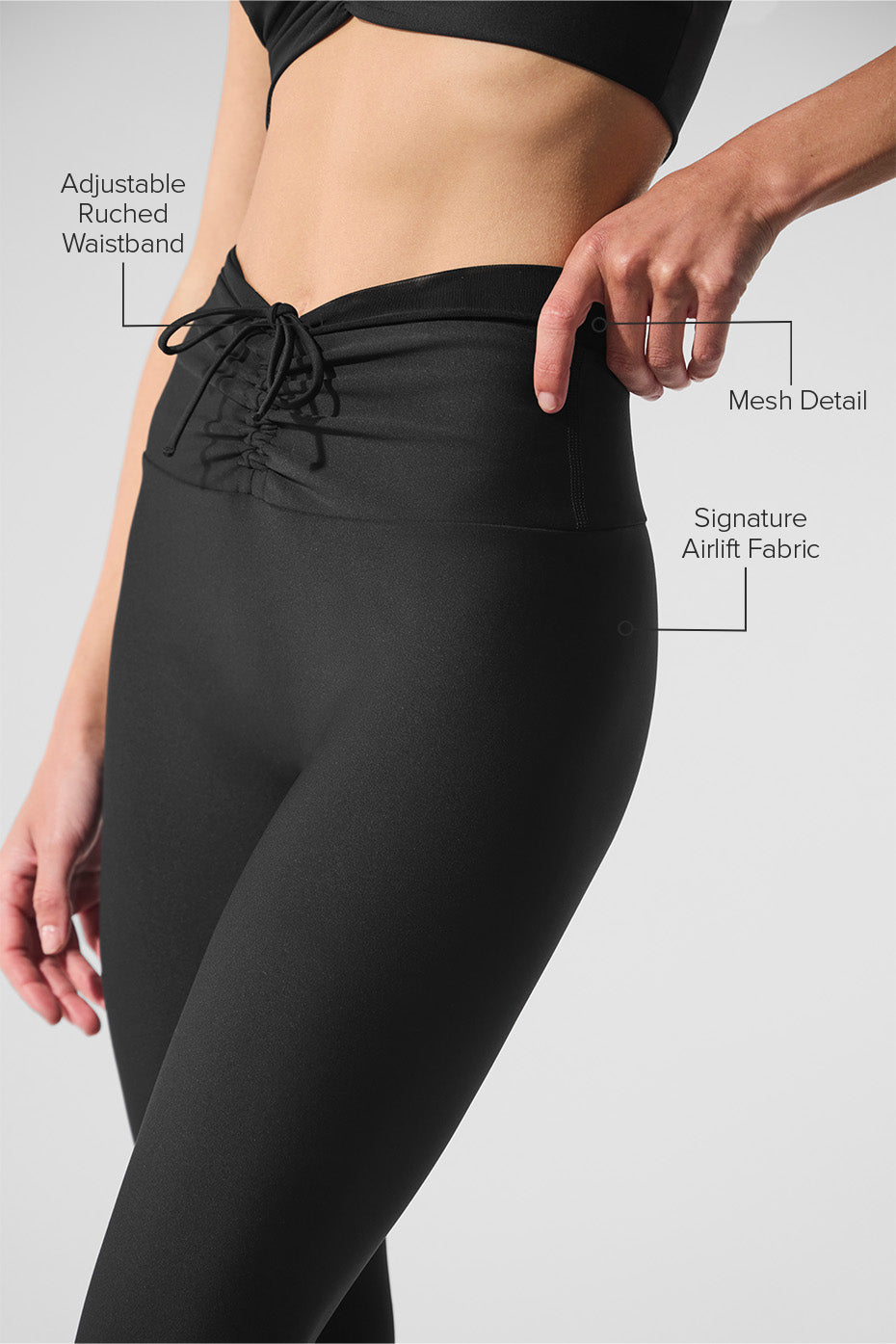 Legging Maille Taille Haute Airlift Divine - Noir