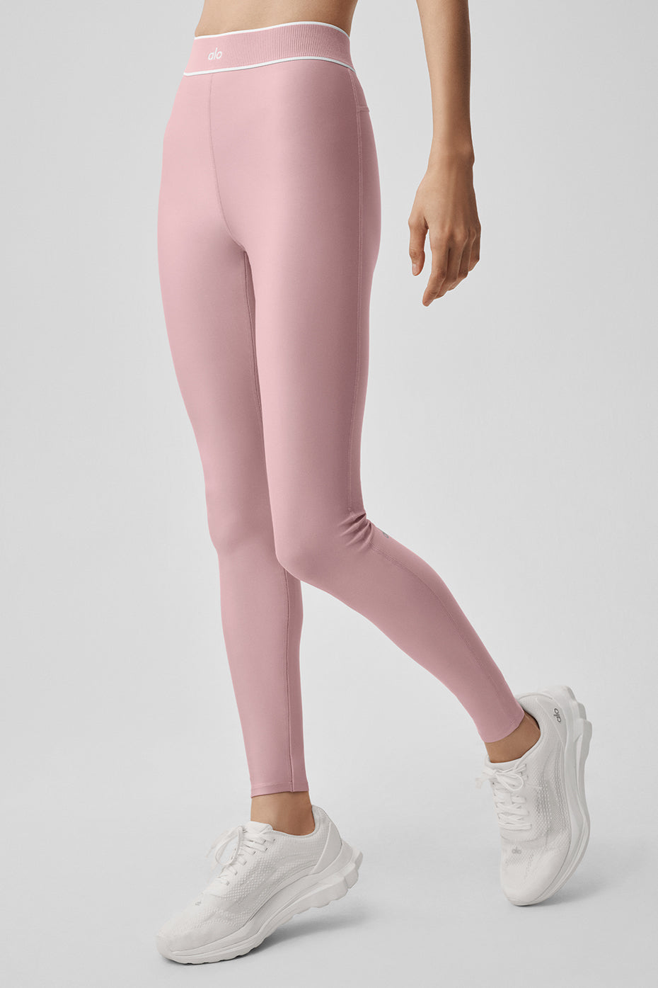 Legging Taille Haute Airlift Alignment - Vintage Pink/Blanc