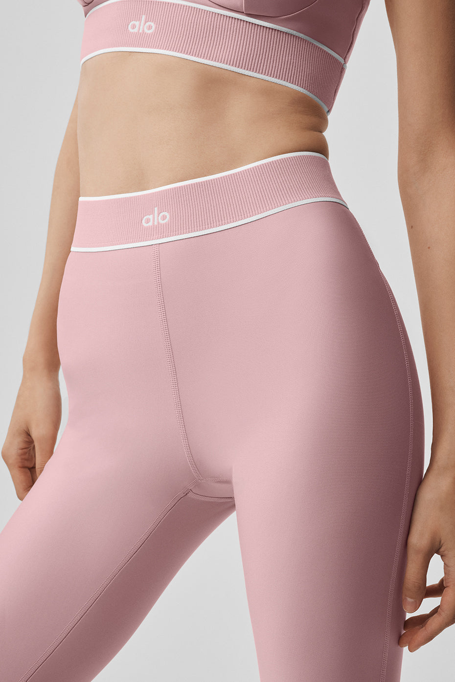 Legging Taille Haute Airlift Alignment - Vintage Pink/Blanc