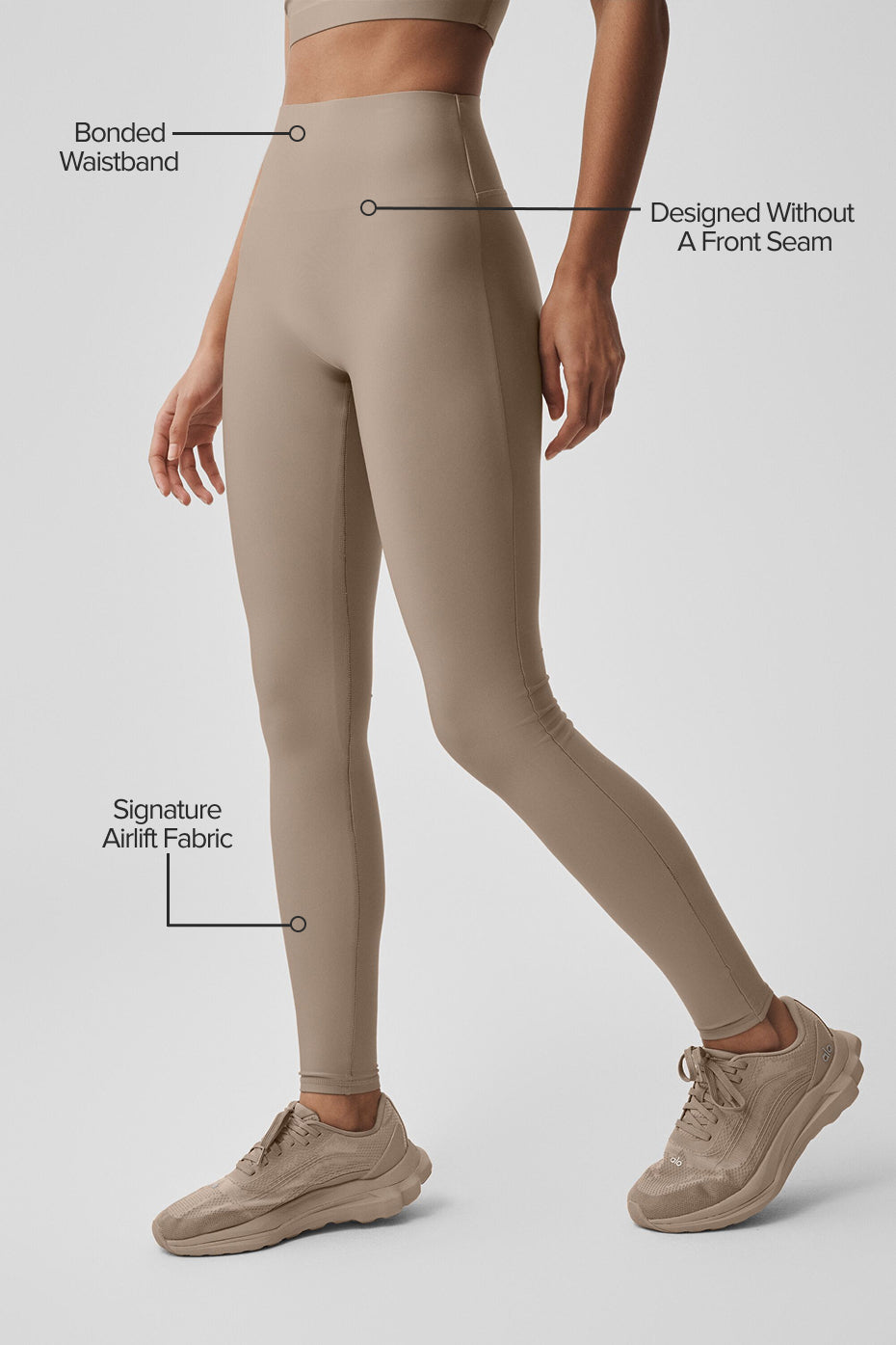 Legging Taille Haute Airlift Sleek - Gravel