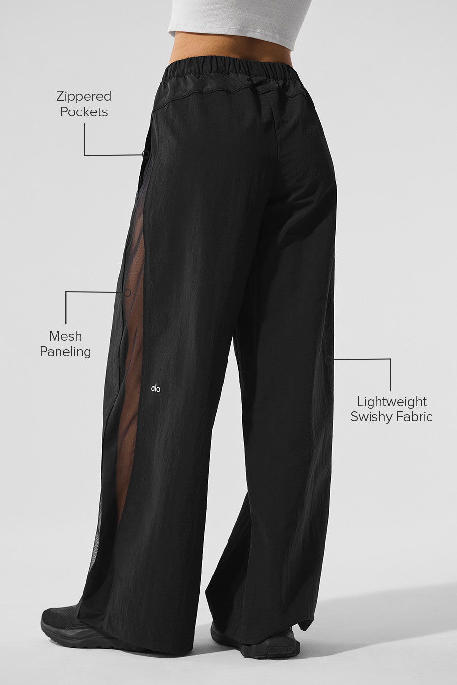 Pantalon De Jogging Taille Haute Coupe Large Origin - Noir