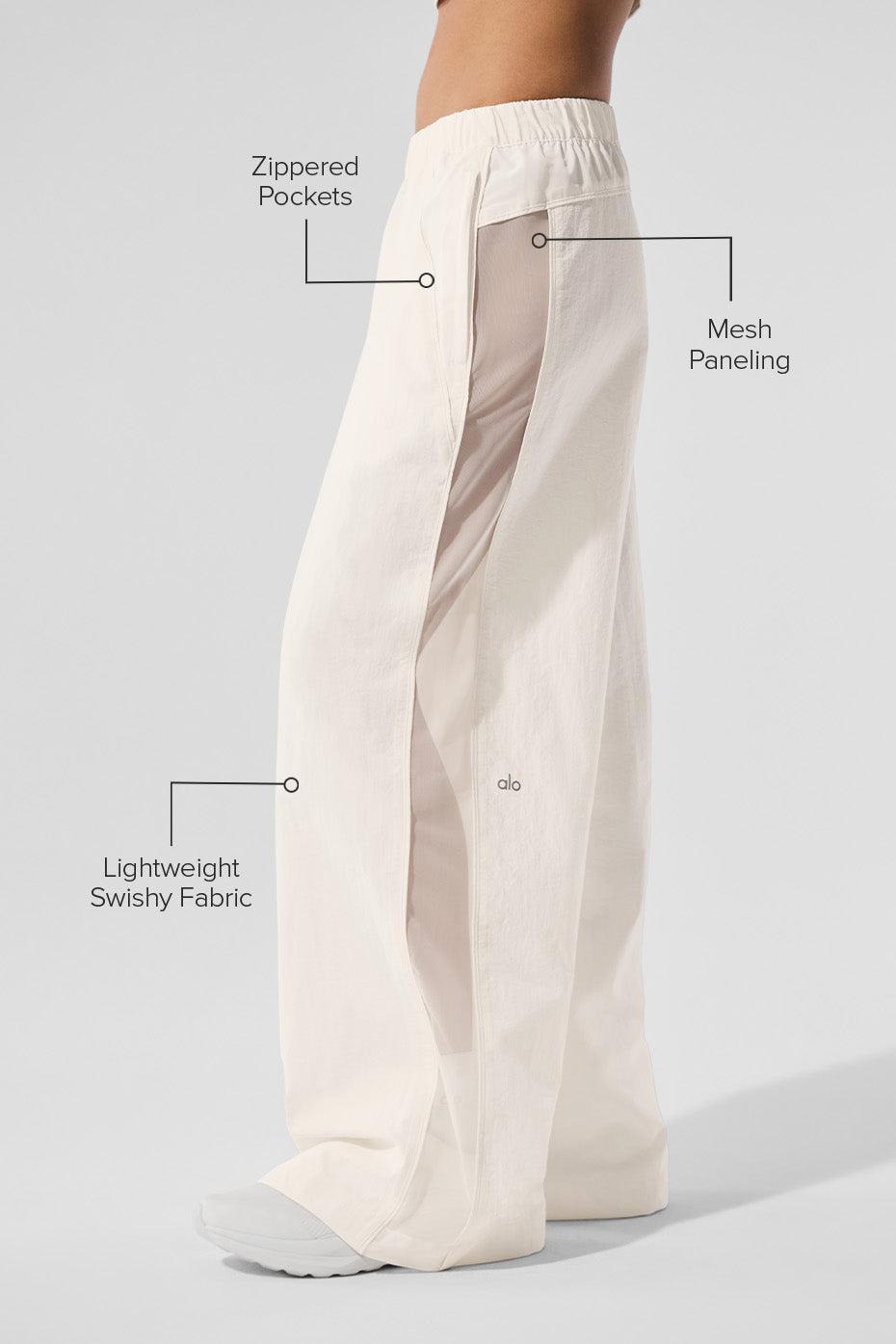 Pantalon De Jogging Taille Haute Coupe Large Origin - Ivory