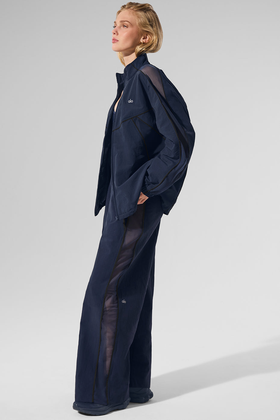 Pantalon De Jogging Taille Haute Coupe Large Origin - Navy/Noir