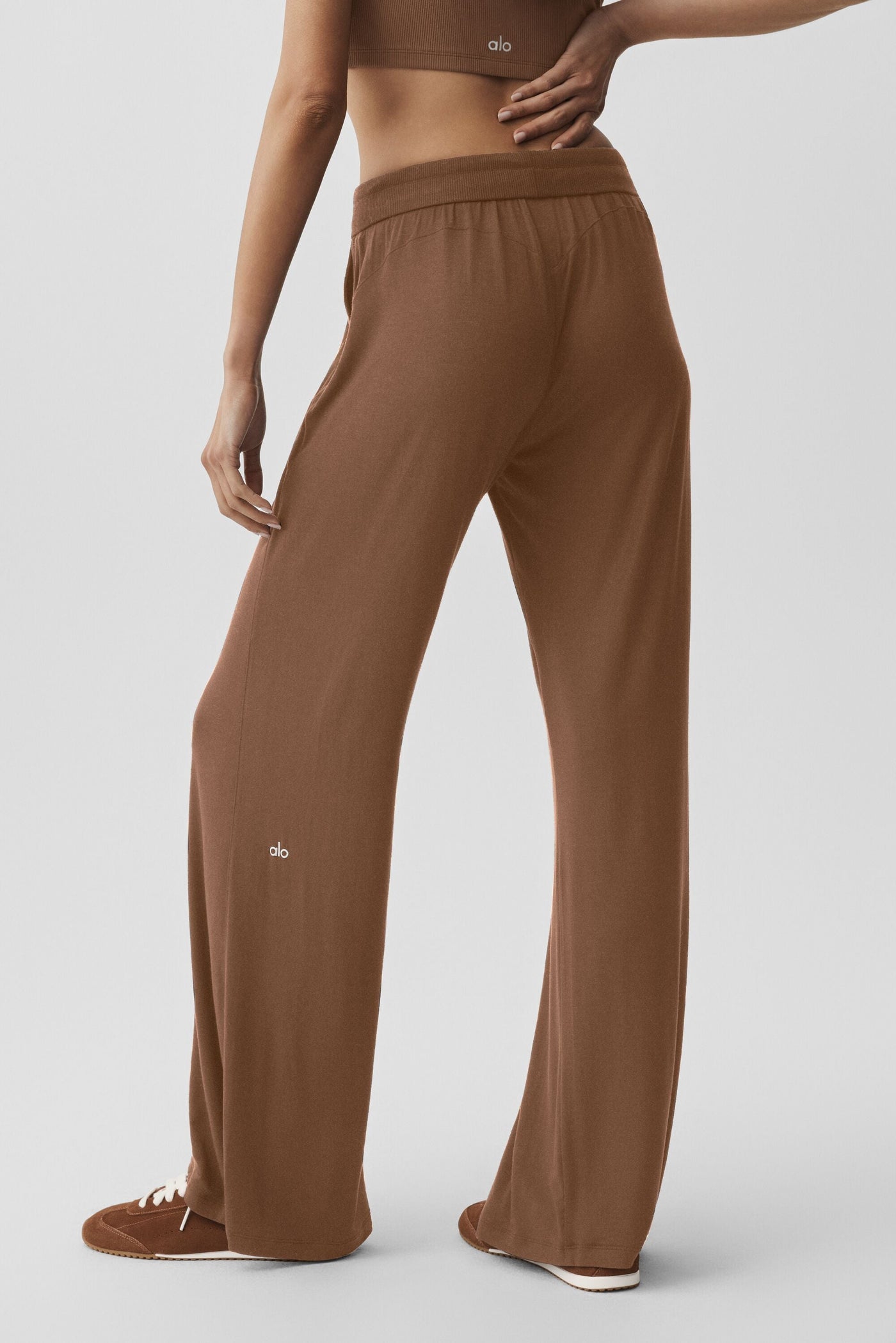 Pantalon Évasé Semi-Transparent Delicate Lounge (classique) - Sun Kissed Brown