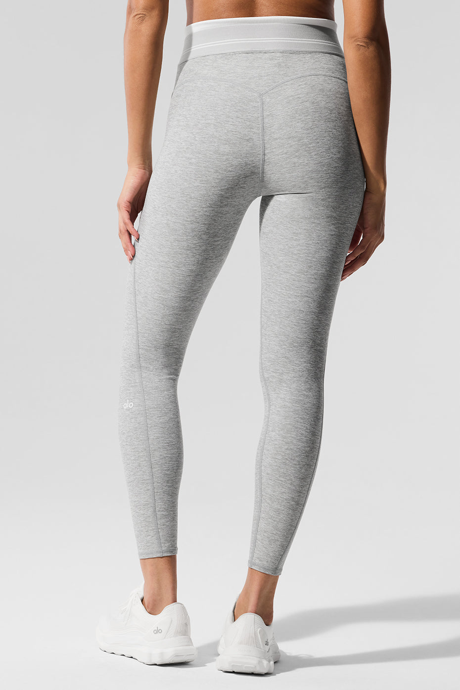 Legging Taille Haute 7/8 Alosoft Better Together - Athletic Heather Grey/Blanc