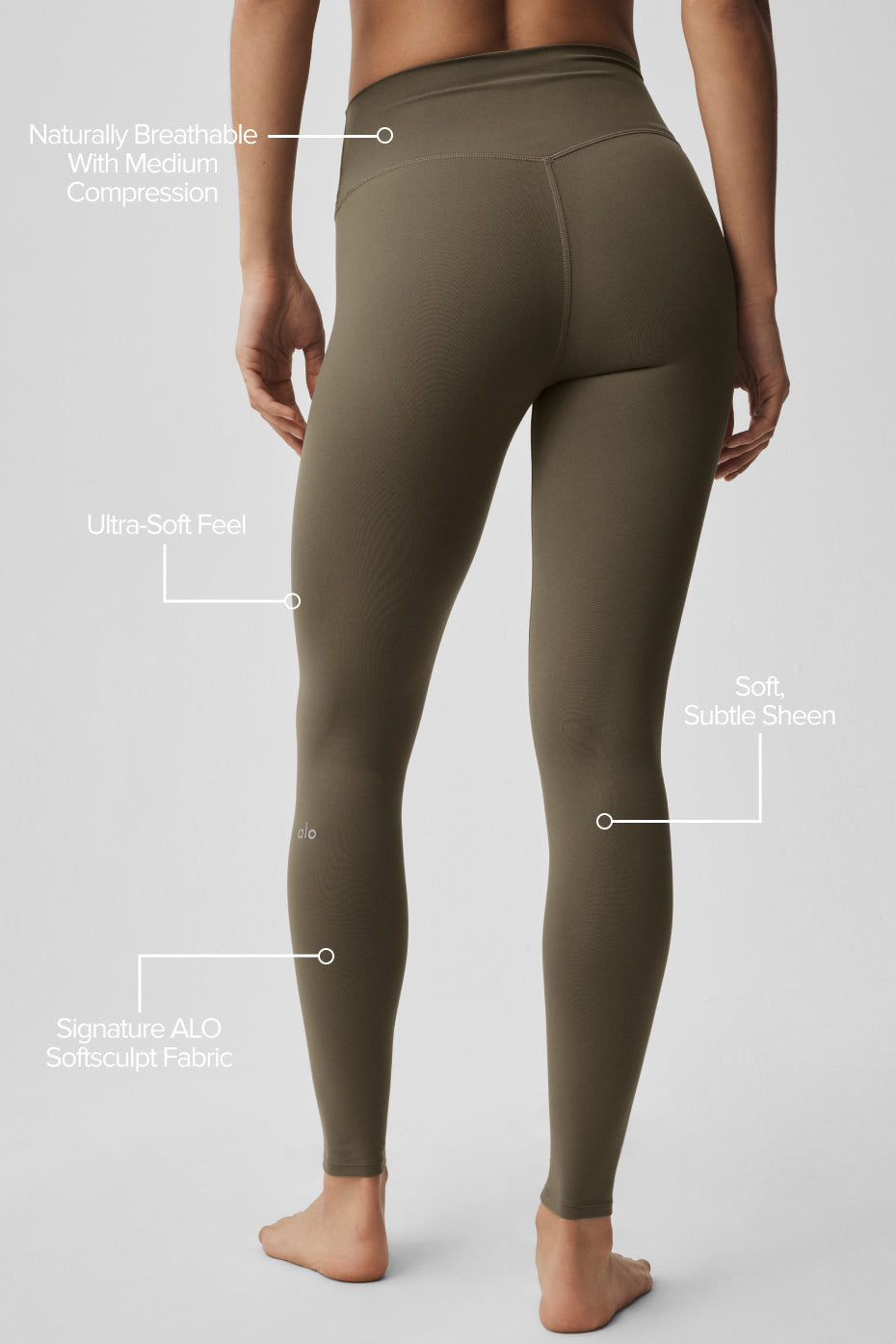 Legging Taille Haute ALO Softsculpt - Olive Tree