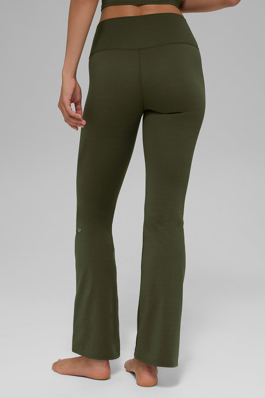 ALO  Legging bootcut taille haute Softsculpt (court) - Vert olive