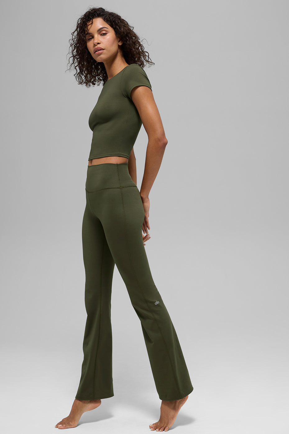 ALO  Legging bootcut taille haute Softsculpt (régulier) - Vert olive