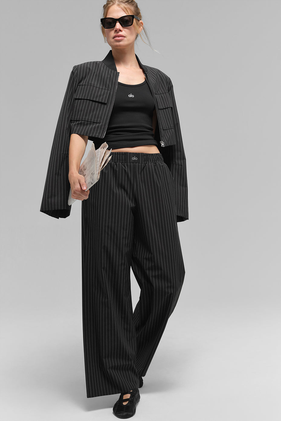 Pantalon À Fines Rayures Daylight Boxer (classique) - Noir/Titanium