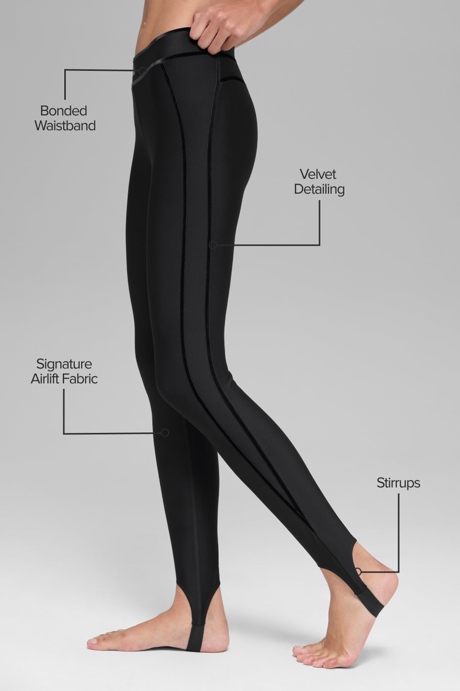 Legging Taille Haute À Étriers Airlift Love Language - Noir
