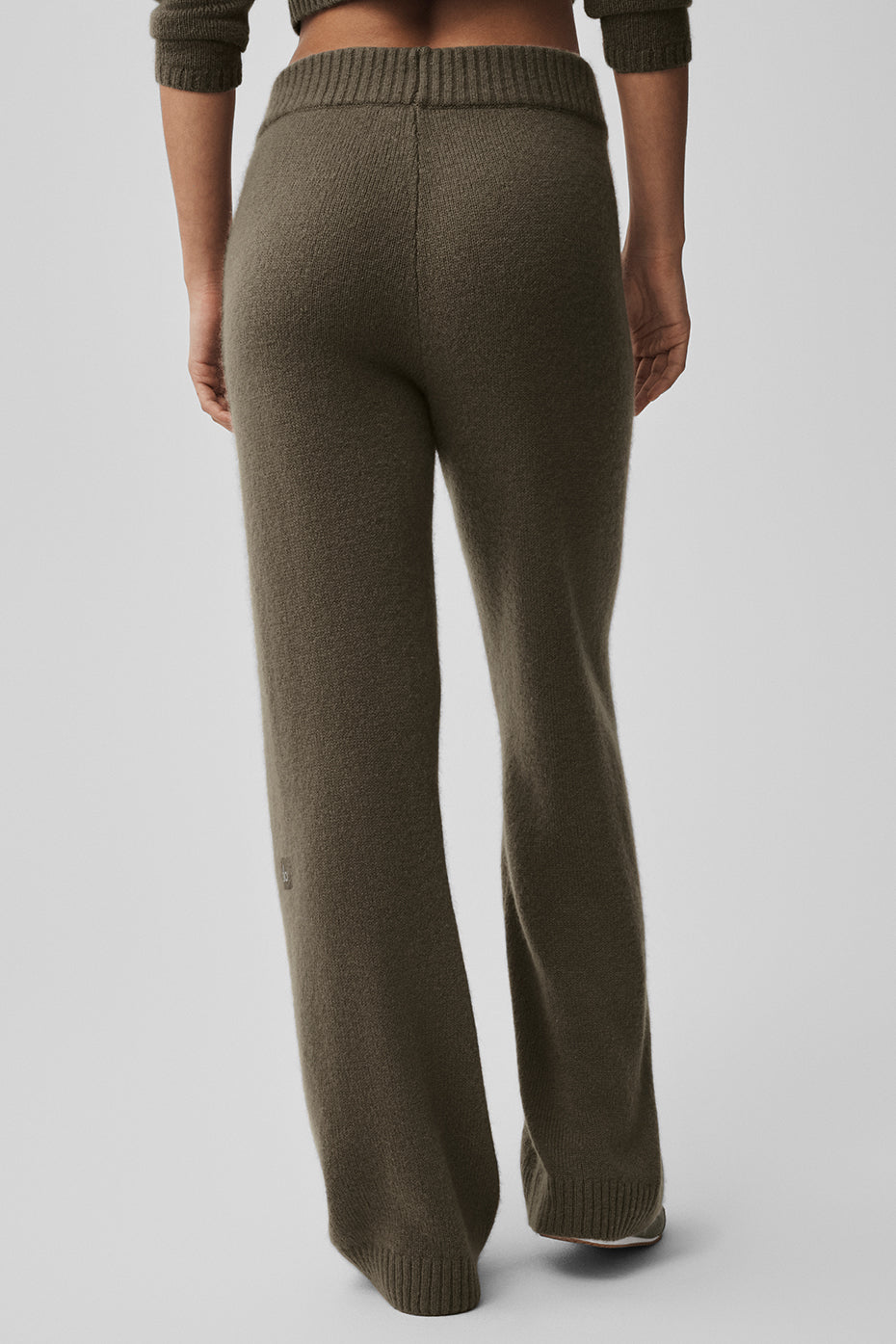 Pantalon Ample Taille Haute En Laine Et Cachemire New Class - Olive Tree