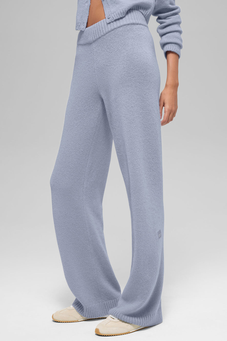 Pantalon Ample Taille Haute En Laine Et Cachemire New Class - Winter Frost