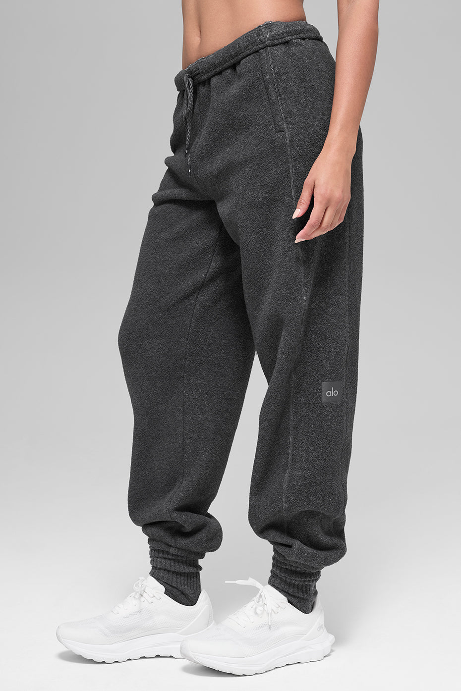 Jogging Taille Haute En Polaire Retreat - Dark Heather Grey