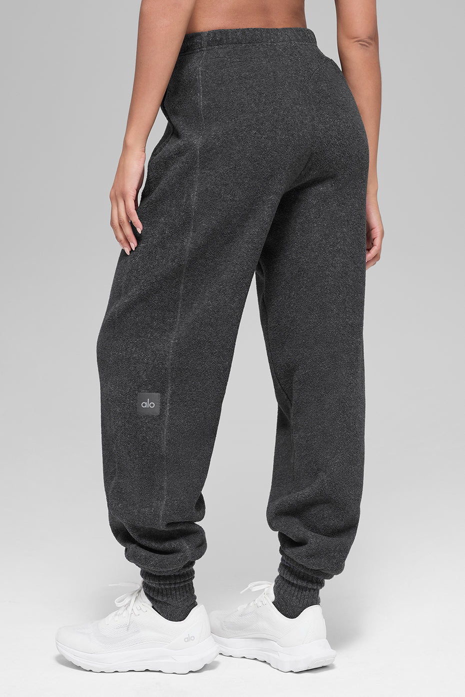 Jogging Taille Haute En Polaire Retreat - Dark Heather Grey