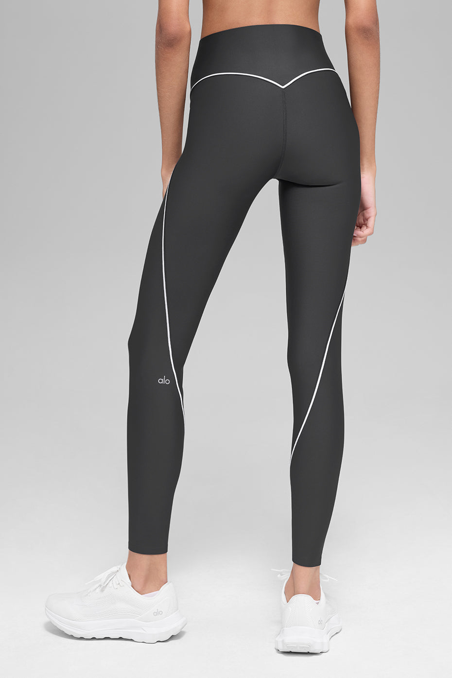 Legging Taille Haute Airlift Haven - Anthracite/Blanc