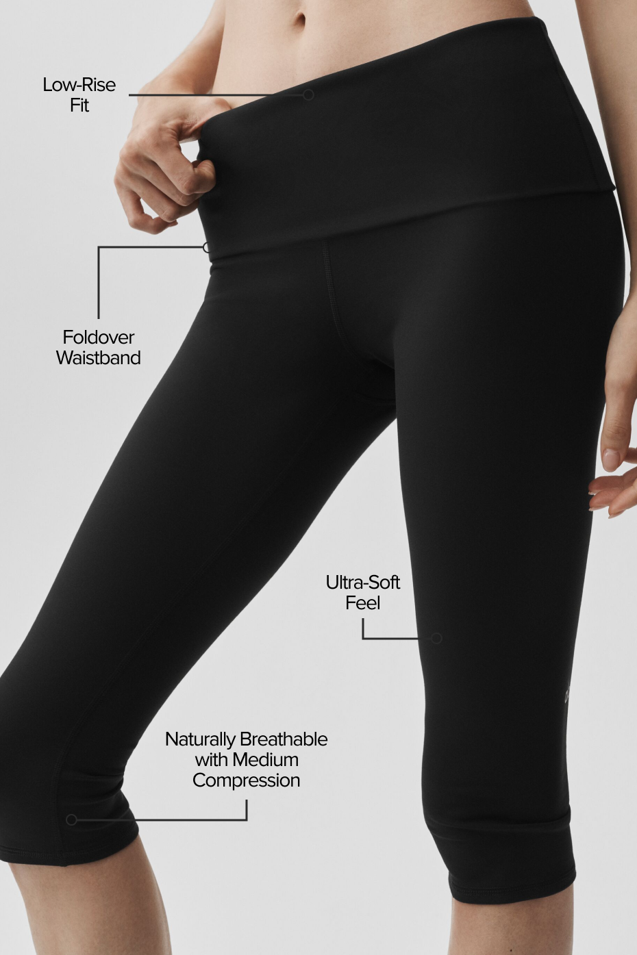 Corsaire Taille Basse ALO Softsculpt Foldover - Noir