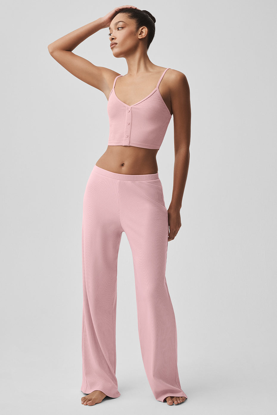 Pantalon Droit Taille Intermédiaire Dreamlight - Vintage Pink
