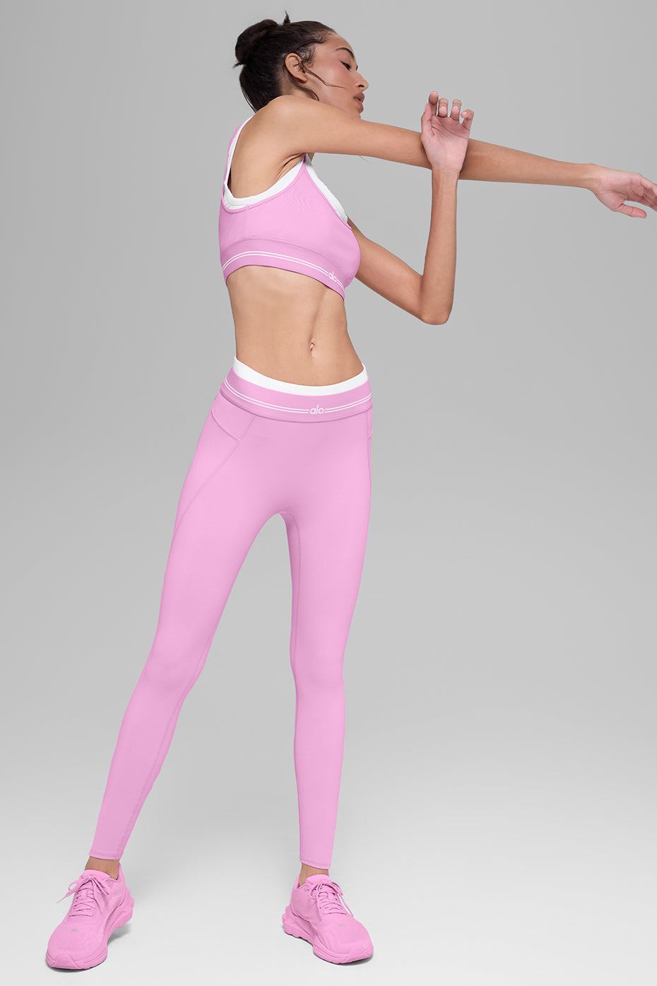 Legging Taille Haute 7/8 Airbrush Better Together - Candy Heart Pink/Blanc