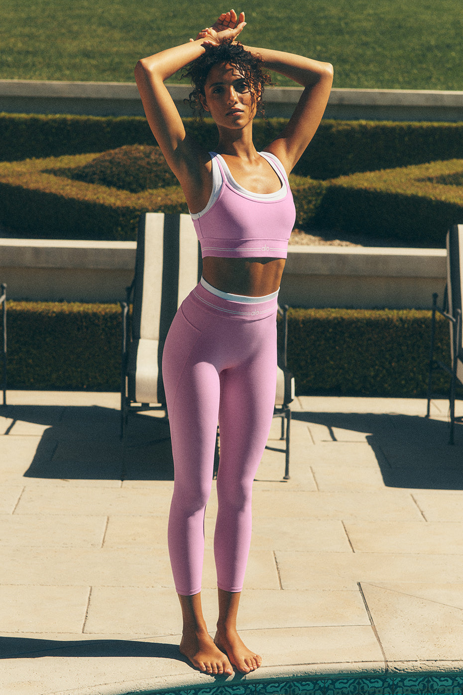 Legging Taille Haute 7/8 Airbrush Better Together - Candy Heart Pink/Blanc