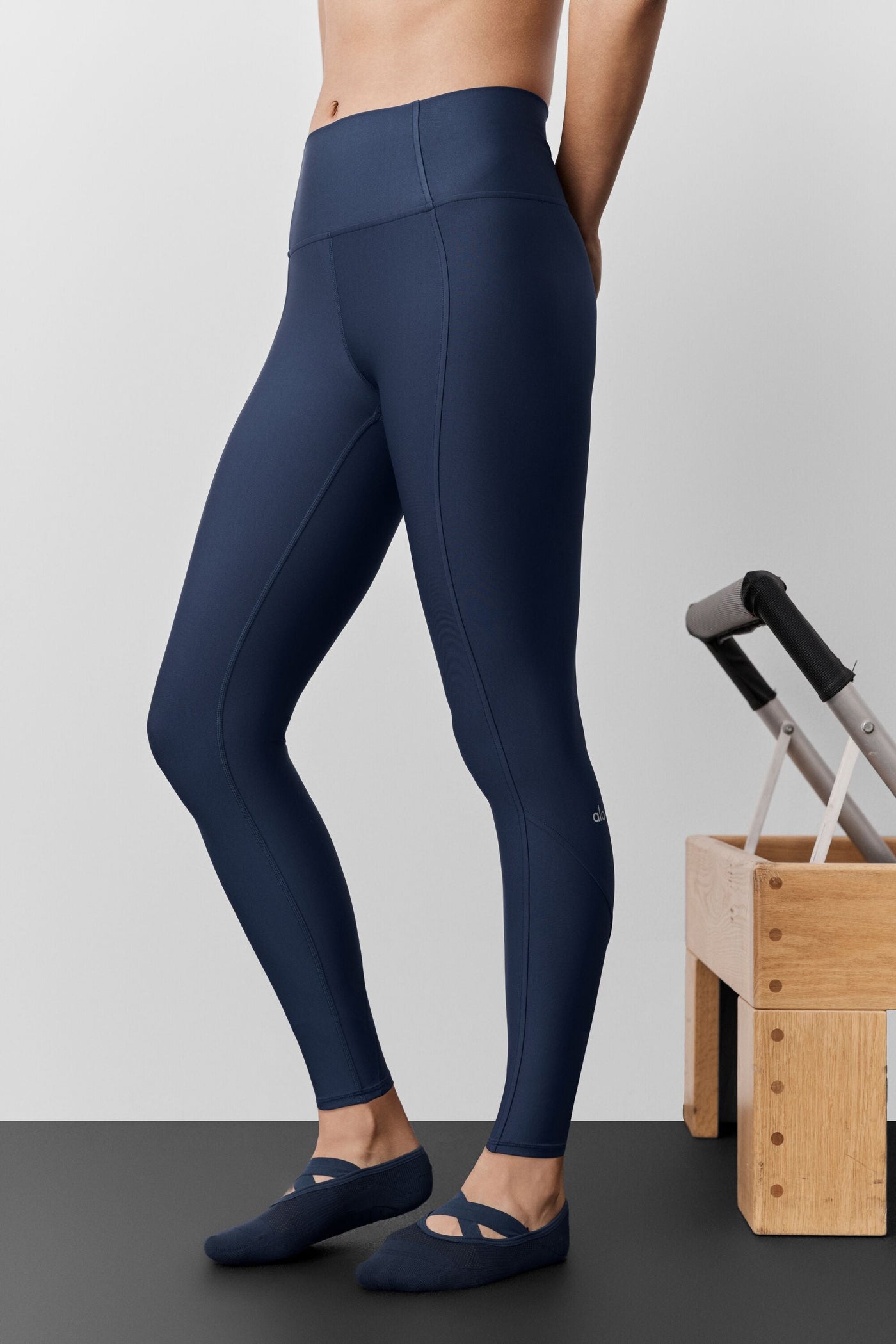 Legging Taille Haute 7/8 Airlift Fine Line - Navy