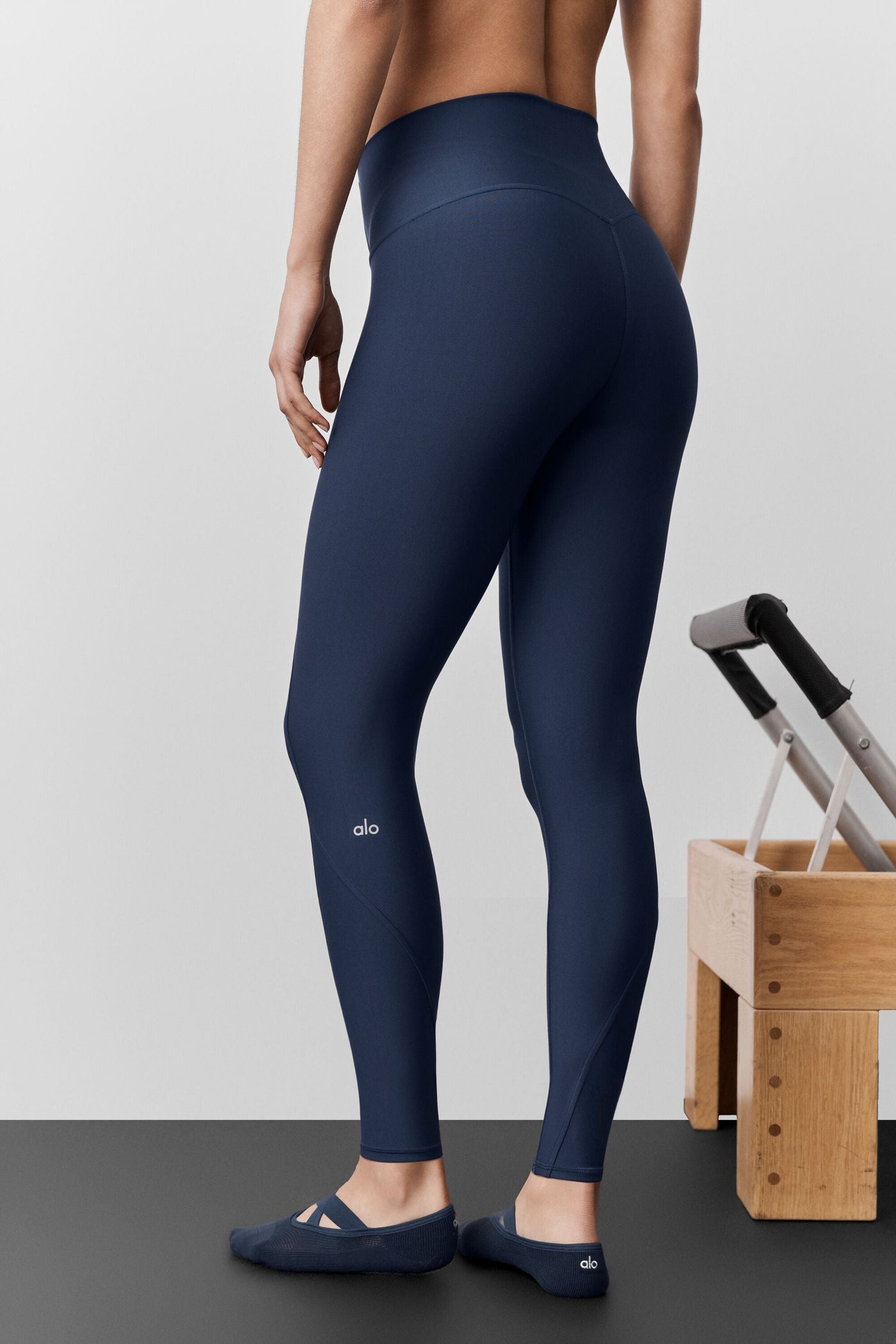 Legging Taille Haute 7/8 Airlift Fine Line - Navy