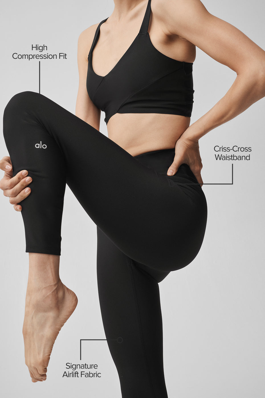 Airlift Legging Horizon 7/8 taille haute - Noir