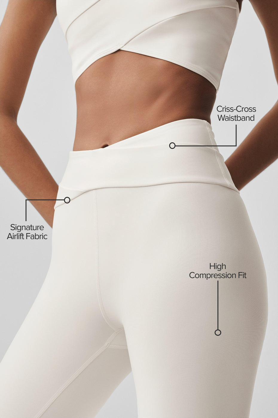 Airlift Legging Horizon 7/8 taille haute - Ivory