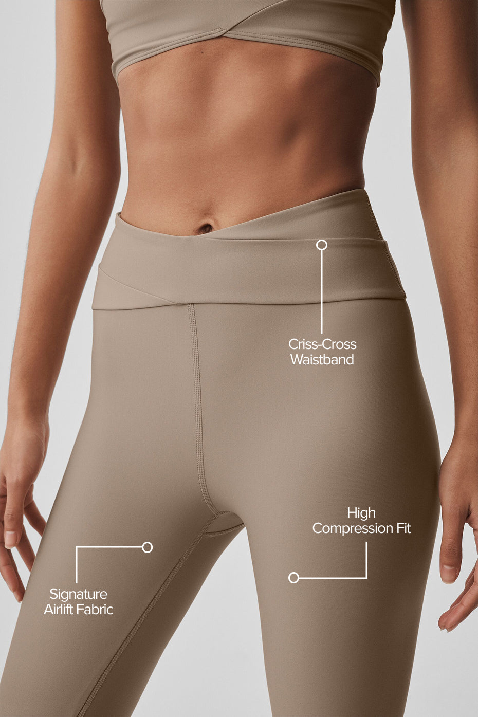 Airlift Legging Horizon 7/8 taille haute - Gravel