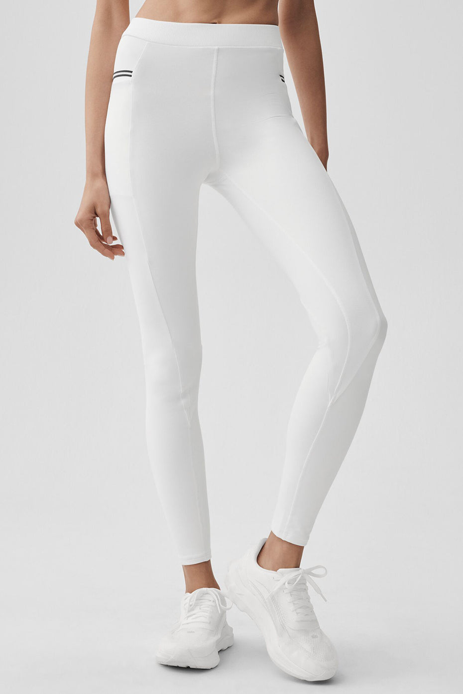 Legging Taille Haute Airbrush Fast Track - Blanc/Noir