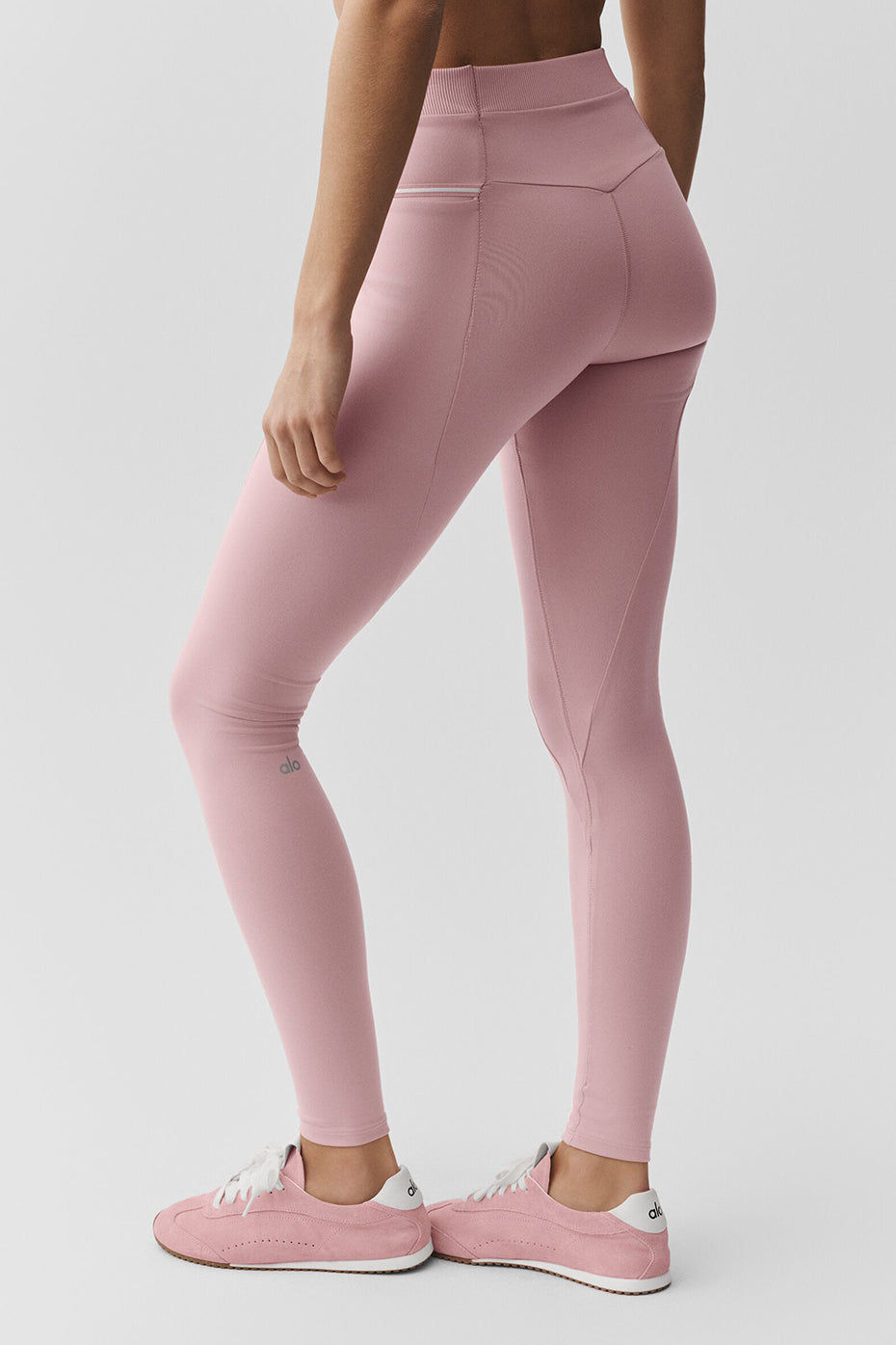 Legging Taille Haute Airbrush Fast Track - Vintage Pink/Blanc