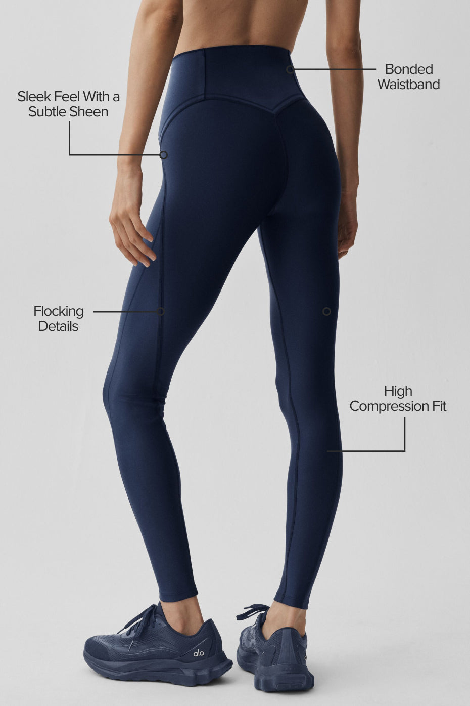 Legging Taille Haute Airlift Top-Notch - Navy