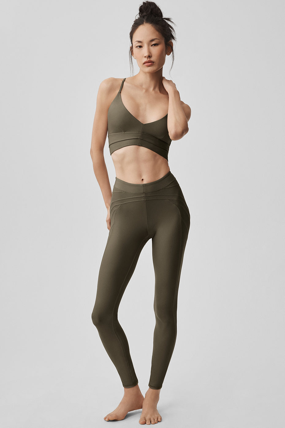 Legging Taille Haute Airlift Evolve - Olive Tree