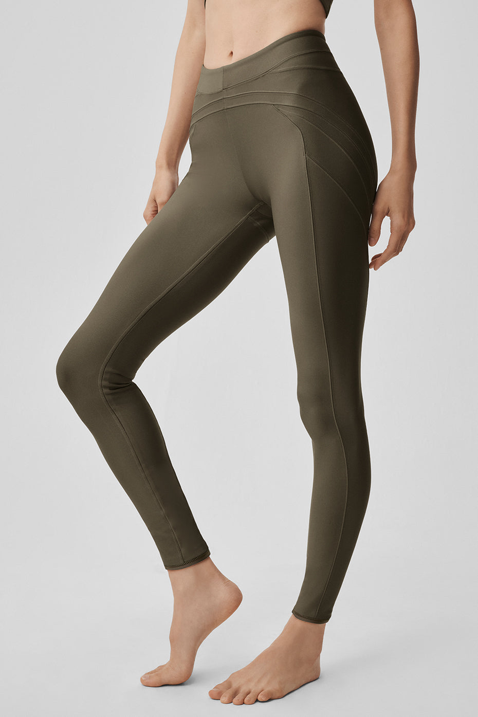 Legging Taille Haute Airlift Evolve - Olive Tree