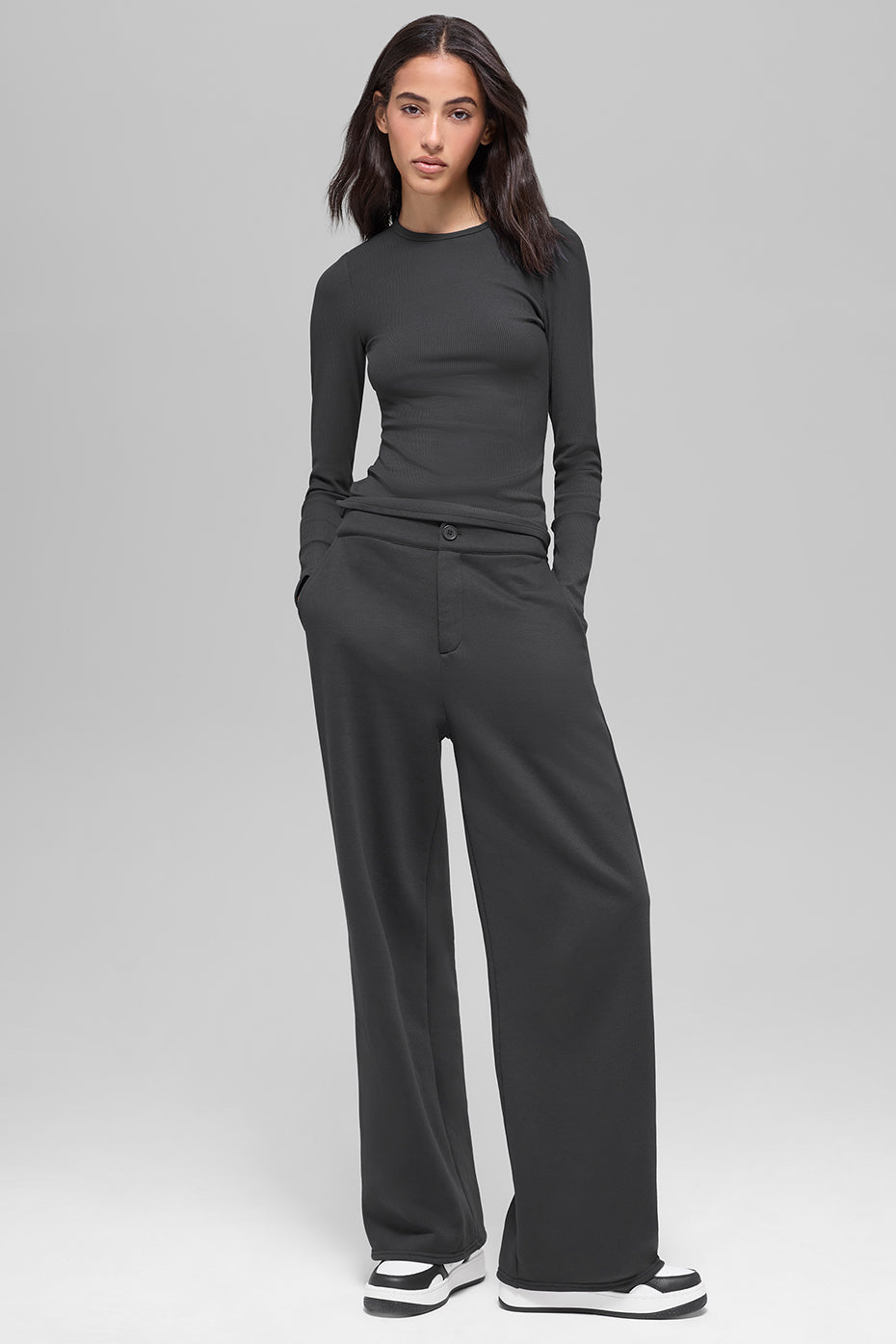Pantalon De Survêtement Taille Haute - Anthracite