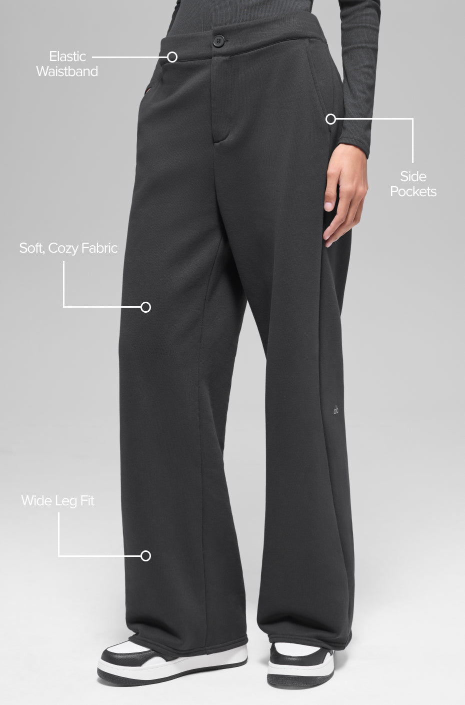 Pantalon De Survêtement Taille Haute - Anthracite