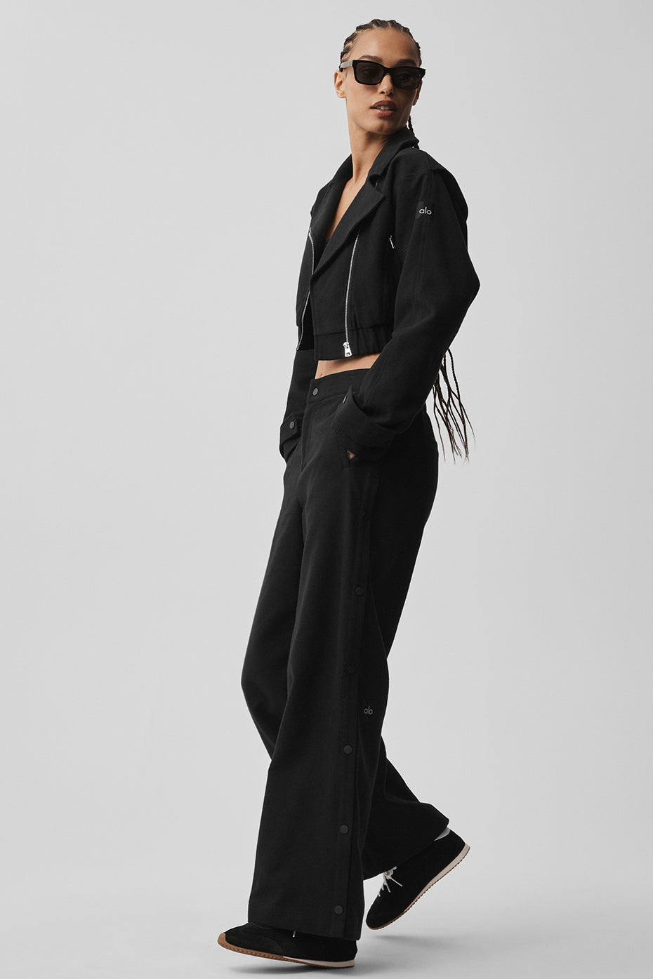 Pantalon À Boutons-Pression Taille Mi-Haute Cosmopolitan - Noir