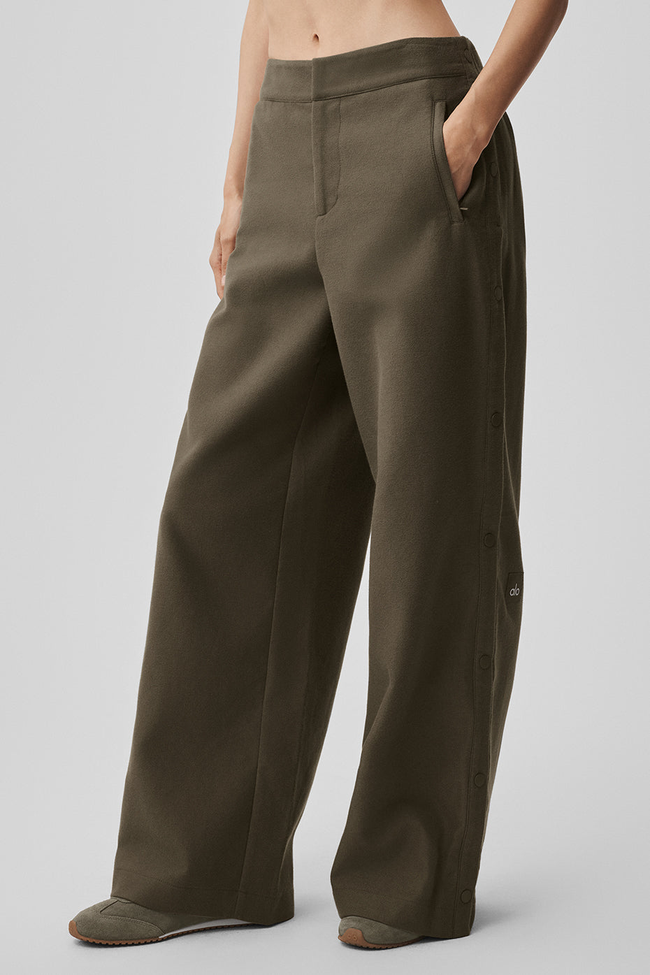 Pantalon À Boutons-Pression Taille Mi-Haute Cosmopolitan - Olive Tree