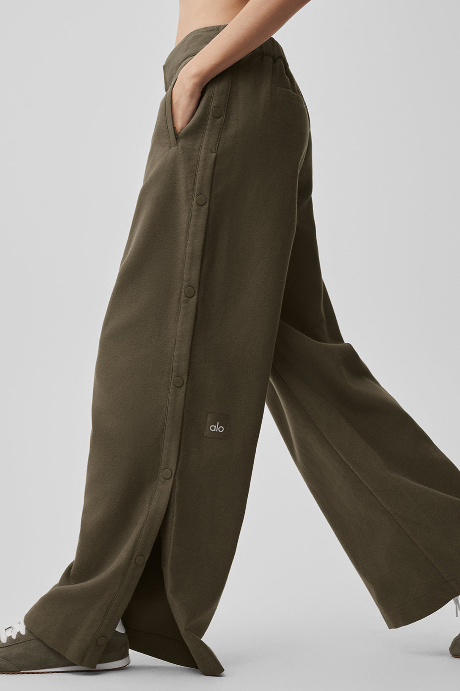 Pantalon À Boutons-Pression Taille Mi-Haute Cosmopolitan - Olive Tree
