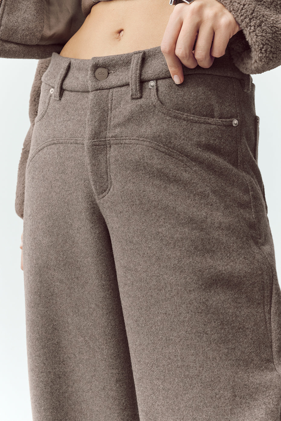 Pantalon Large En Laine Mélangée Nightcap - Alpine Cocoa Heather