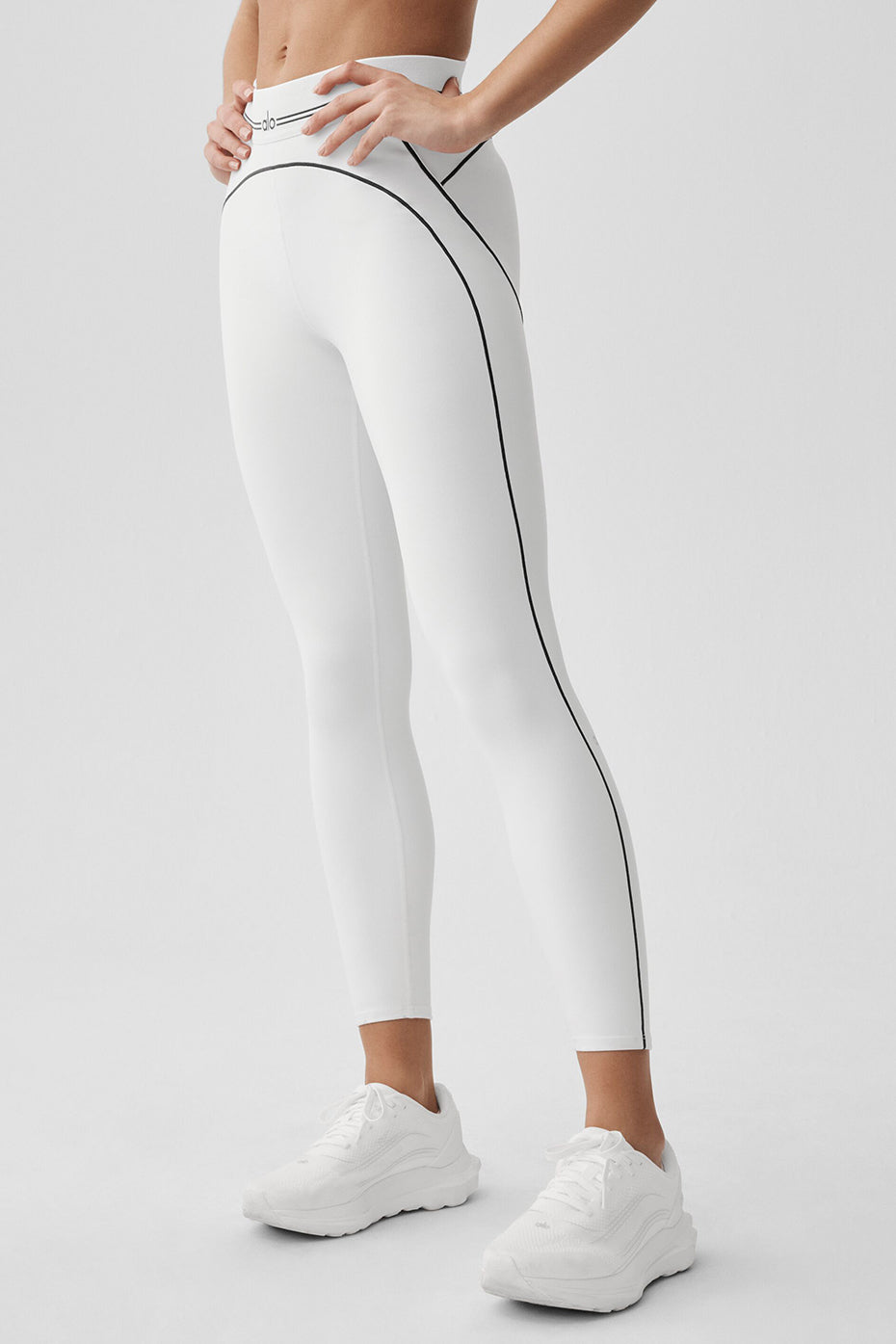 Airbrush Legging taille haute 7/8  Heart Throb - Blanc/Noir