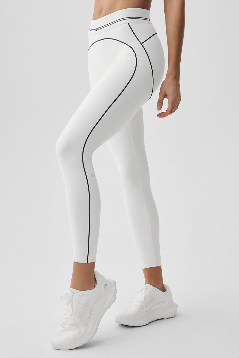 Airbrush Legging taille haute 7/8  Heart Throb - Blanc/Noir