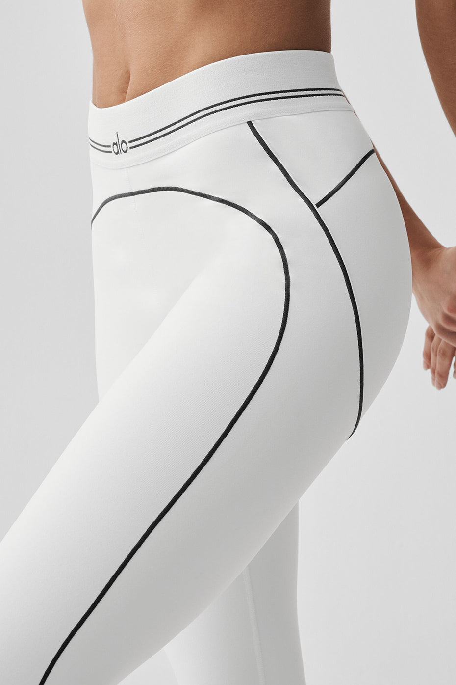 Airbrush Legging taille haute 7/8  Heart Throb - Blanc/Noir