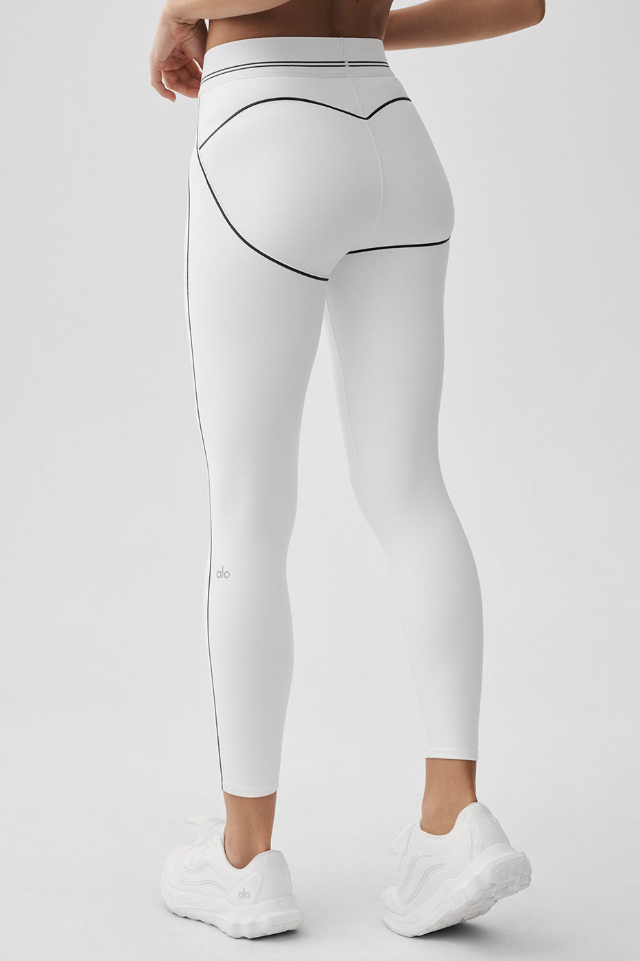 Airbrush Legging taille haute 7/8  Heart Throb - Blanc/Noir