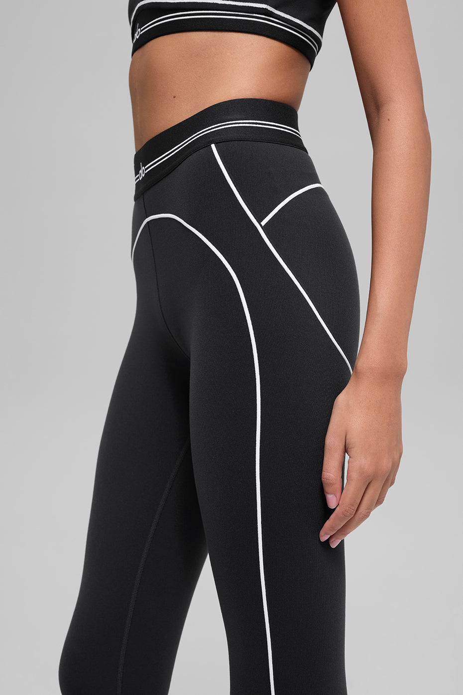 Airbrush Legging taille haute 7/8  Heart Throb - Noir/Blanc