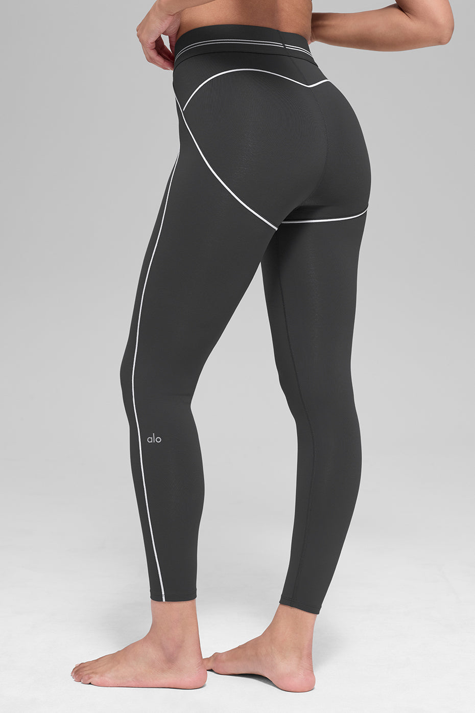Airbrush Legging taille haute 7/8  Heart Throb - Anthracite/Blanc